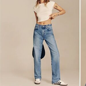 Reformation Val 90s Mid Rise Straight Jeans